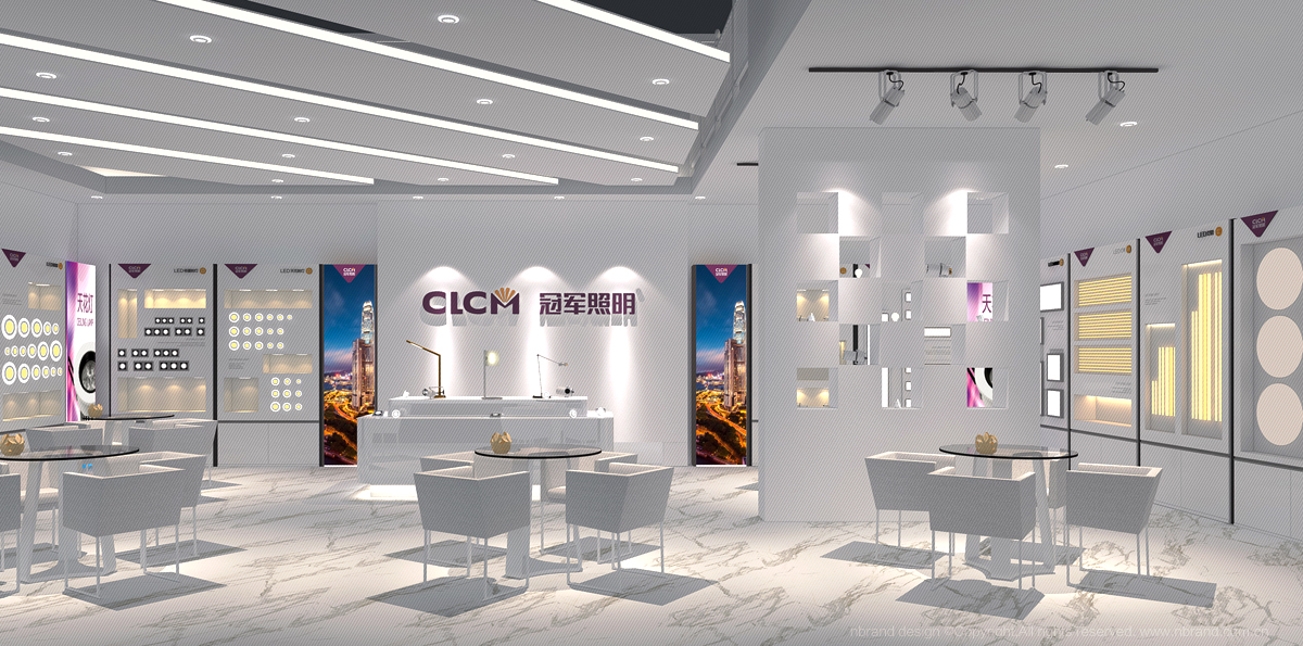 LED品牌:冠軍照明全案策劃、VI標志、包裝畫冊、終端店面